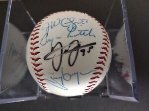 Tony Gwynn Frank Thomas +8 Signed Autograph Logo Baseball