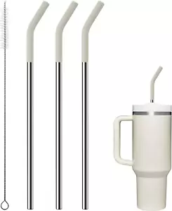 Confezione da 3 cannucce in acciaio inox per bicchiere 40 oz cannuccia di ricambio per Stanley - Foto 1 di 6