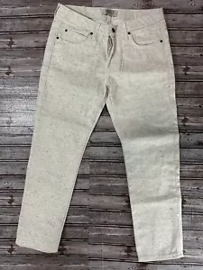 Naked & Famous Natural demin with Black neps jeans size 36 cookies & cream NWT - Picture 1 of 7