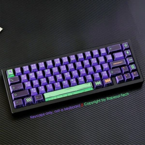 NEON GENESIS EVANGELION EVA-01 Mecha-01 PBT Keycaps for 60% Mechanical Keyboards - Picture 1 of 9
