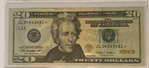 US Fancy Star Error Note Serial Twenty Dollar Replacement Duplicate Ink Fed $20 - Picture 1 of 2