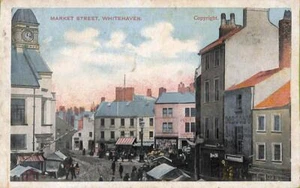 ac5222 - GB - VINTAGE POSTCARD: WHITEHAVEN, Market Street CUMBRIA - Picture 1 of 1