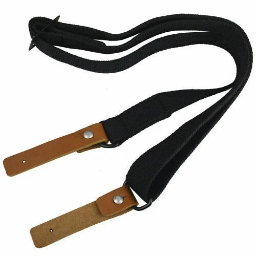 Heavy Duty Canvas 2 Two Point Rifle Gun Sling with Leather Black Color, - Image 1 of 1
