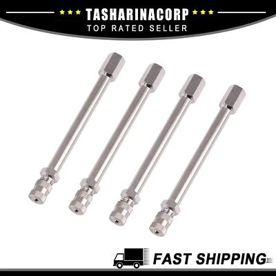 Pieza universal de 4 vástago de metal de extensión de válvula de rueda de neumático de 100 mm Foto 1 de 4