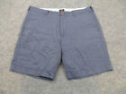 J Crew Shorts Mens 36 Blue Solid Chino Flat Front Oxford Straight Leg 9