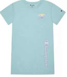Champion Girls t-shirt Dress Aqua Size M - Picture 1 of 4