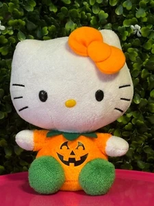 Hello Kitty SanRio 2012 Pumpkin Plush Toy Stuffed Animal 6" (H) x 5.5" (W) - Picture 1 of 9