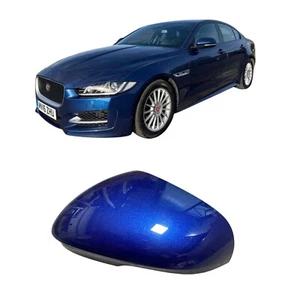 JAGUAR XE WING MIRROR COVER CAP PAINTED BLUE FIRE METALLIC 2015 ON - LEFT SIDE - Picture 1 of 5