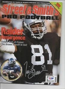 Tim Brown Oakland Raiders Signed Photo Magazine Street & Smith PSA - Picture 1 of 1