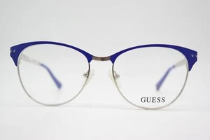 Guess GU2551 Blue Silver Oval Eyeglass Frame New - Picture 1 of 6