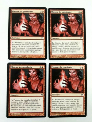 Mtg Magic Playset 4x Flame of Yamabushi Warriors of Kamigawa Exc Vf - Image 1 of 2
