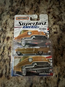Coche Cadillac ElDorado Matchbox 2006 Superfast America #15 dorado 1956 nuevo en caja - Imagen 1 de 3