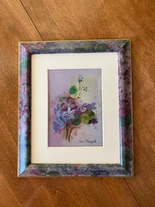 Vintage 1980er 5 x 7 Original Ölgemälde & Vintage 1980er 8 x10 Verbund & Furnierrahmen - Bild 1 von 16