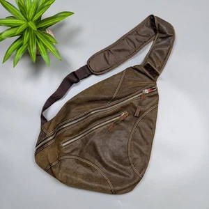 Bolso Bandolera Vintage Wilson Cuero M. Julian Marrón Cuero Real Bandolera Unisex - Imagen 1 de 18