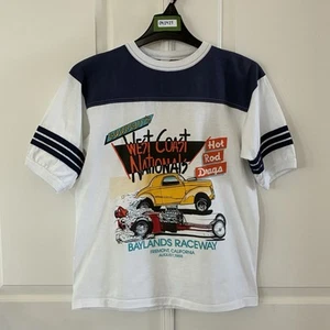 Camiseta De Colección Años 80 Baylands Race Ringer Adulto L Blanca Hot Rod Coche Personalizado Para Hombres EE. UU. - Imagen 1 de 10