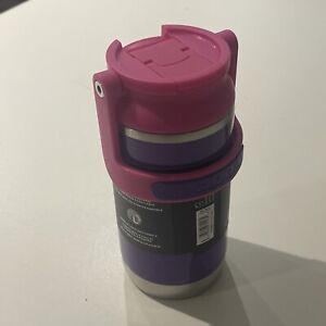 Igloo 12 Oz Kids Sipper Bottle Double Walled Vacuum Insulated Pink/Purple