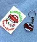 Classic Fiat 500 Keyring Red Color New