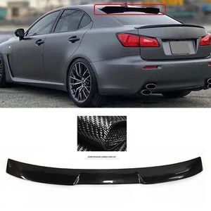 Alerón de maletero de techo trasero de fibra de carbono real para 06-13 Lexus IS250 IS350 ISF - Imagen 1 de 7