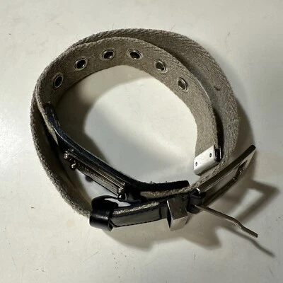 Пояс D&G, Dolce&Gabbana Италия холщовый и кожаный пояс размер 30"" - Изображение 1 из 4