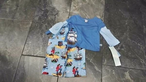 PIJAMA INFANTIL NWT NICK & NORA NIÑOS SET PIRATES BLUE 12M - Imagen 1 de 1
