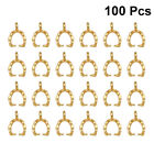 100 Pcs Hole Pendant Accessories Jewelry Alloy Pendants Tiles Clasps