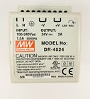Mean Well DR-4524 Power Supply Module 24VDC 24V DC 2A Output, 100-240VAC  Input
