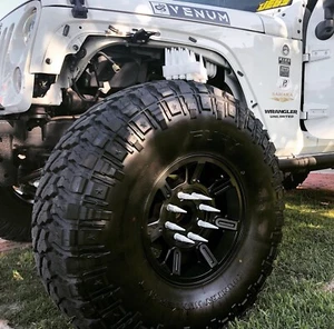 2015-2019 Ford F-150 Raptor Expedition (24) 14x1.5 White Spike Lug Nut Kit + Key - Picture 1 of 3