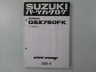 SUZUKI Genuine Used Motorcycle Parts List GSX750F GR78A 9904