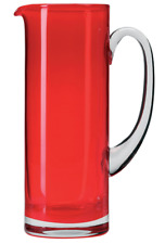 LSA DAVID SHAW DESIGNS BASIS JUG RED MOUTH-BLOWN GLASS 1.5L PITCHER NEW RARE!