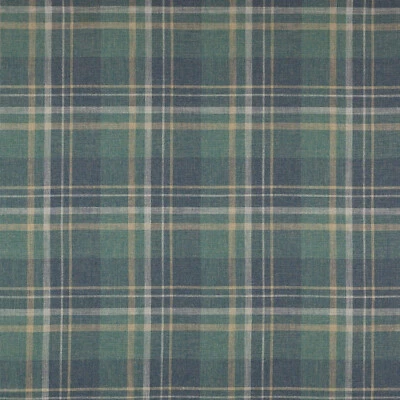 Tela de tapicería a cuadros Colefax & Fowler - Donovan Plaid / azul marino verde azulado 1,20 yardas F4722-03 Foto 1 de 4