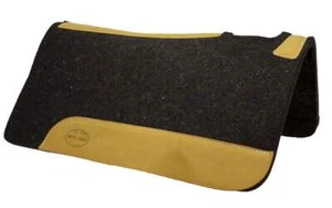 MUSTANG HEAVY WEIGHT 100% WOOL CONTOURED WESTERN SADDLE PAD - Picture 1 of 1
