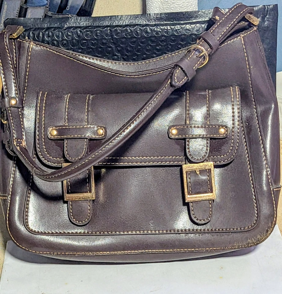 Bolso de mano vintage de cuero Apt 9 Foto 1 de 2