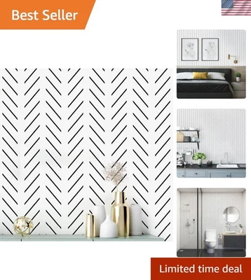 Elegante papel tapiz de espiga pelar y pegar - 17,7" x 118,1" para decoración del hogar de moda Foto 1 de 4