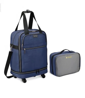Equipaje de mano plegable giratorio Biaggi Zipsak 22" en azul usado en excelente estado Foto 1 de 4