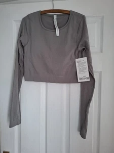 Lululemon Ebb to Street Log Sleeved TOP Size US8 U K 12 New With Tags - Picture 1 of 5
