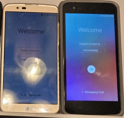 Pacote de dois telefones LG Android redefinição de fábrica, testado veja descrição sem carregador - Imagem 1 de 4