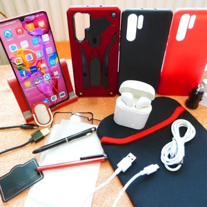 Huawei P30 Pro 128GB l con XXL EXTRAS SET l OLED Color Ámbar Rojo Sunrise NUEVO - Imagen 1 de 8