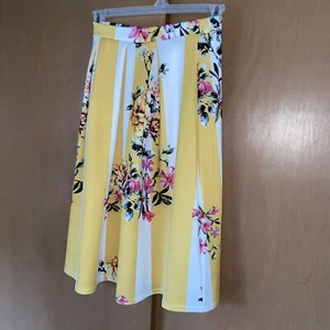 BOOHOO Night Pleated Skirt A-line Size 4 Corporate Academia Classy Midi #e26 - Picture 1 of 15