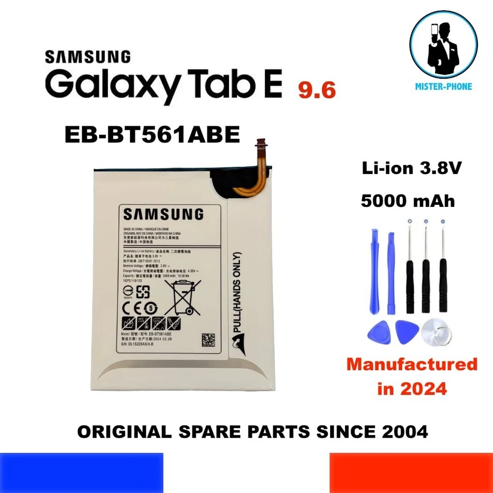 Samsung EB-BT561ABE 5000 mAh Batterie pour Samsung Galaxy Tab E 9.6