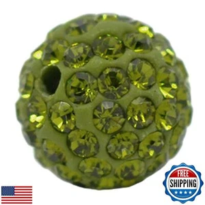 RUBYCA Pave Czech Crystal Disco Ball Clay Beads fit Shamballa Jewelry (20pcs, - Picture 1 of 4