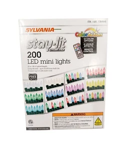 Sylvania Stay-Lit Platinum 200 LED Mini Lights Indoor/Outdoor NIB - Picture 1 of 7