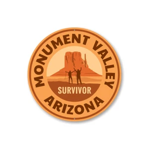 Monument Valley Arizona Survivor Aluminum Sign - Picture 1 of 4