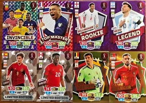 Panini Adrenalyn XL FIFA World Cup Qatar 2022 LIMITED EDITION TOP MASTER 1 to 27 - Picture 1 of 85