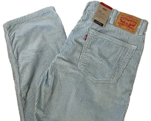 Levi’s 505 Regular Baby Blue Corduroy Jeans Men’s 38x32 NWT Thick Cord red tab - Picture 1 of 24