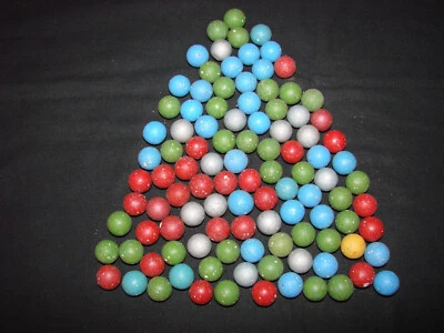 Ancien lot de billes en terre - Jouet - Jeu ancien de cour d'école - Photo 1/4