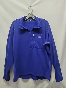 Leichter Fleecepullover Sweatshirt Herren Patagonia Gr. L blau 1/3 Zip - Bild 1 von 9