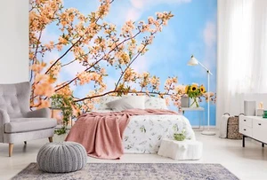 3D Flower Branch 9653 Wallpaper Mural Wall Print Wall Wallpaper Murals US Coco - Picture 1 of 11