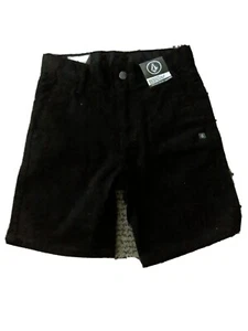 New Volcom Vmonty Youth Boys Navy & Black Chino Shorts Size 5 - Picture 1 of 5