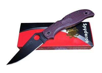 Spyderco Stretch 2 XL SPRINT RUN Micro-Melt PD#1 Hoja Negra Borgoña C258BGBKP Foto 1 de 2