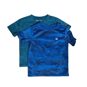 Lot (2) Boys Active Performance Shirts Under Armour Champion Sz 4 / 4T - Picture 1 of 4